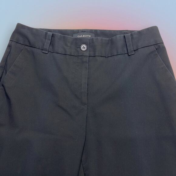 TALBOTS Women’s 6 Black HERITAGE FIT Bootcut Chino Pant - Picture 1 of 4